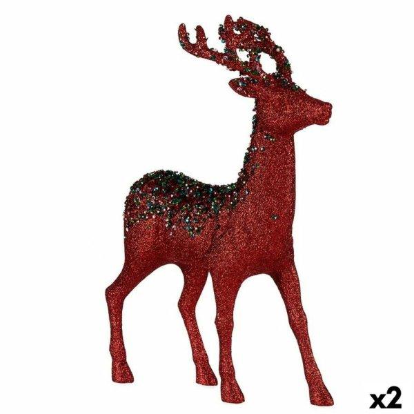 Dekoratív Figura Karácsonyi rénszarvas Piros Műanyag 15 x 45 x 30 cm (2
egység) MOST 26010 HELYETT 15957 Ft-ért!