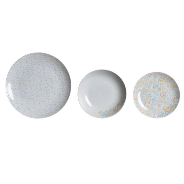 Edénykészlet DKD Home Decor Kék Fehér Rózsaszín Porcelán 18 Darabok 27 x
27 x 3 cm MOST 61124 HELYETT 38676 Ft-ért!