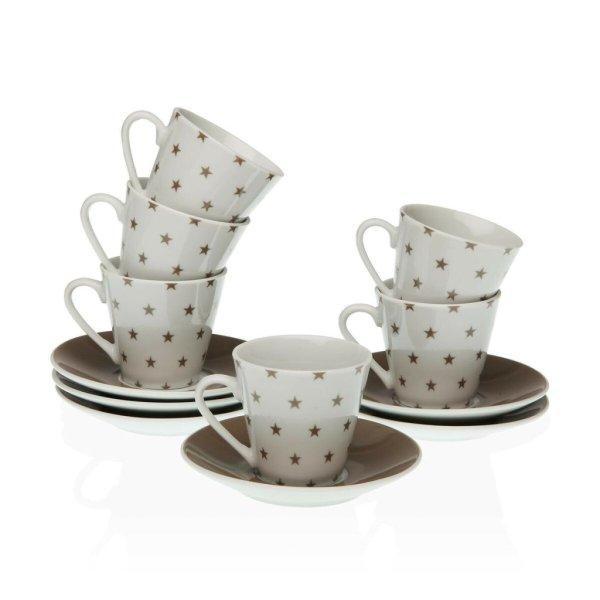 Csésze Szett Alátétekkel Versa Porcelán 5,8 x 6 x 5,8 cm Csillagok Kávézó
(12 Darabok) MOST 13032 HELYETT 8565 Ft-ért!