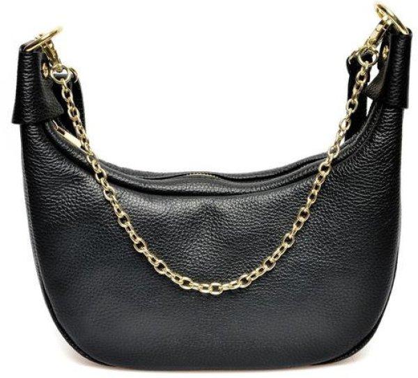 Mangotti Női bőr crossbody kézitáska Banana Bag MG1861
Nero