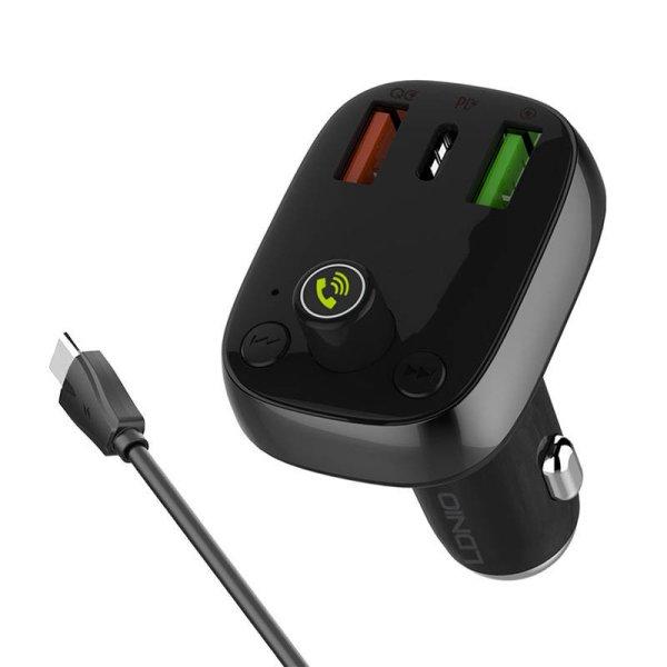 LDNIO Bluetooth C704Q 2USB, USB-C Transmiter FM + USB-C KÁBEL