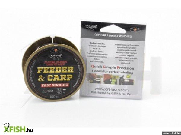 Cralusso Feeder & Carp Horgász Zsinór Fluorocarbon Bevonattal 300 M 0,25