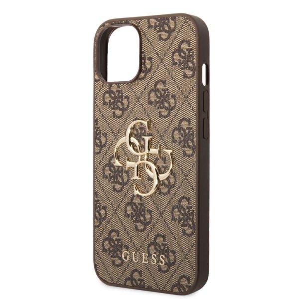 Guess Apple iPhone 15 (6.1) PU 4G Metal Logo hátlapvédő tok barna
(GUHCP15S4GMGBR)