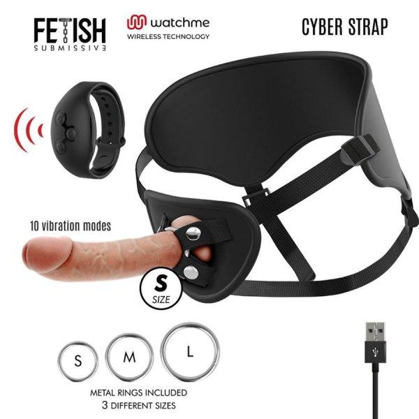 FETISH SUBMISSIVE CYBER STRAP - HÁM TÁVIRÁNYÍTÓS DILDÓ WATCHME S
TECHNOLÓGIÁVAL