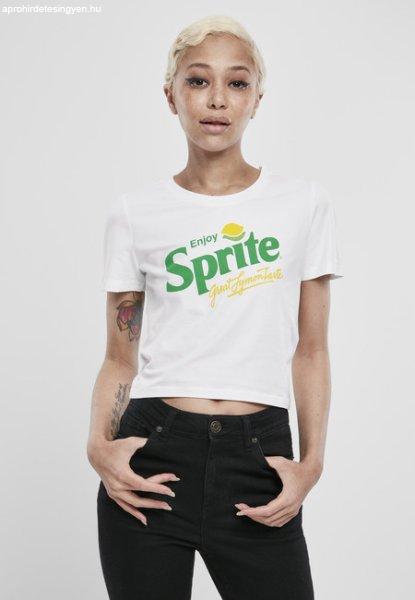 Mr. Tee Ladies Sprite Logo Cropped Tee white