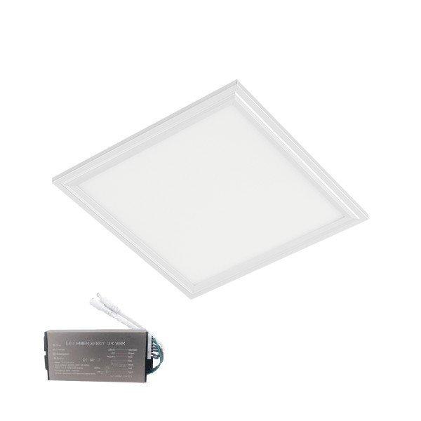 LED PANEL 30W 595X595X35 6400K RECESSED HIGH EFFICIENCY+EMERGENCY KIT