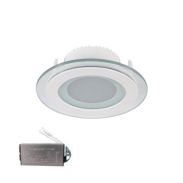 LED PANEL ÜVEG KEREK 18W 4000K+INVERTERREL