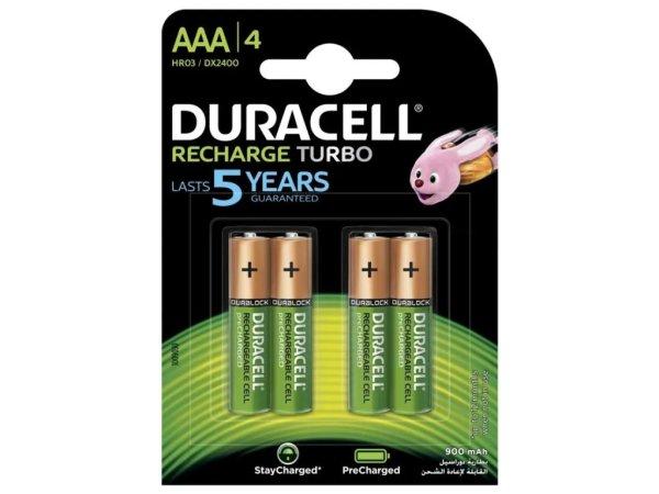 Duracell Recharge TURBO "R" NI-Mh akku AAA (HR03) 900 mAh/4