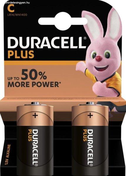 Duracell Plus C MN1400 baby (LR14) alkáli elem bl/2