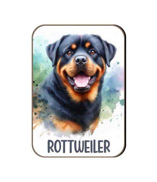 Kutyás fa hűtőmágnes, Rottweiler