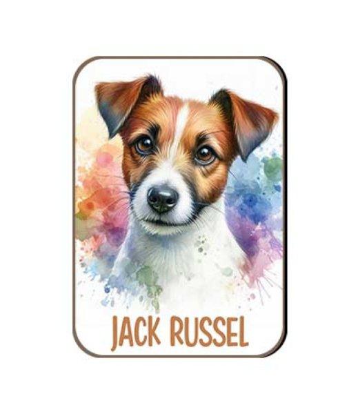 Kutyás fa hűtőmágnes, Jack Russel