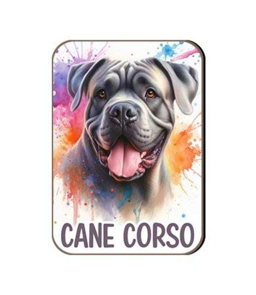 Kutyás fa hűtőmágnes, Cane Corso