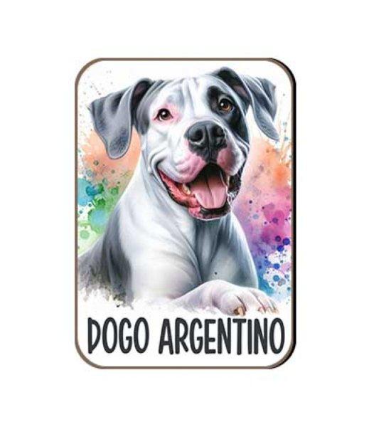 Kutyás fa hűtőmágnes, Argentin Dog