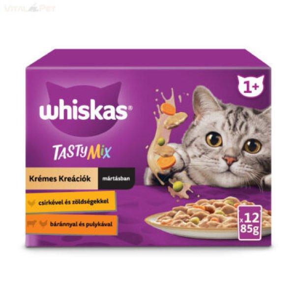 Whiskas 12 pack Tasty Mix krémes kreációk mártásban 12x85g 