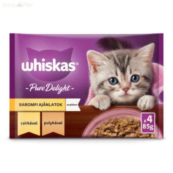 Whiskas 4 pack JUNIOR Pure Delight baromfi aszpikban 4x85g