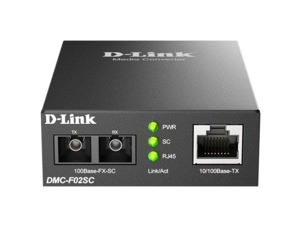 D-Link DMC-F02SC 10/100Base-TX to 100Base-FX SC Multi-Mode Media Converter