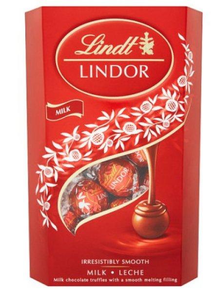 Lindt Lindor Milk tejcsok.golyók díszdob.200g/8/