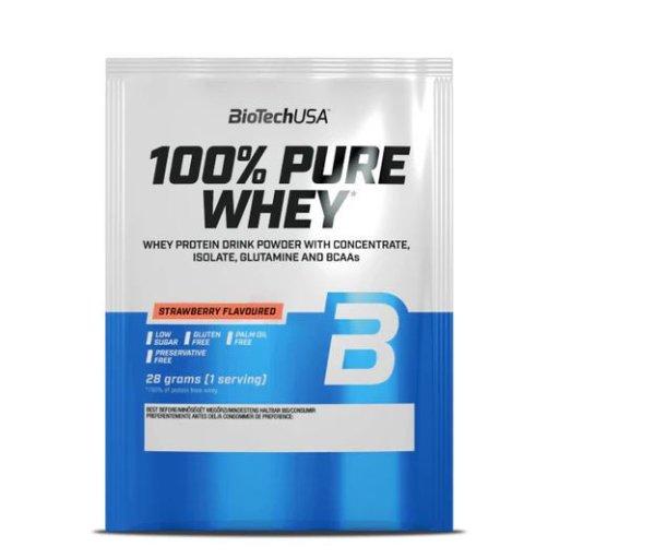 100% Pure Whey tejsavó fehérjepor 28gr Eper