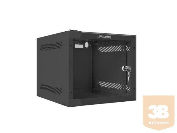 Lanberg fali rack szekrény 10'' 4U 280X310 fekete