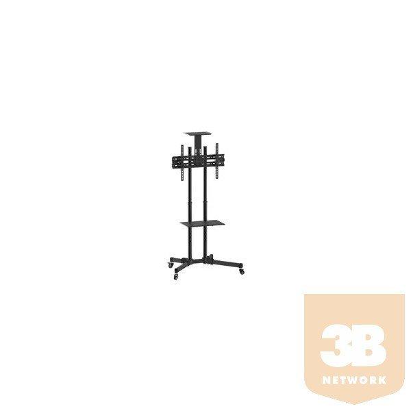 Equip 650603 TV/Monitor tartó állvány 37"-70" álló, dönthető,
állítható magasság,Max.:50kg, fekete/szürke