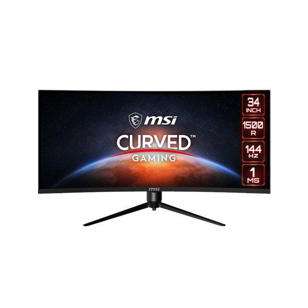 MSI Monitor GAMING Optix MAG342CQR Ívelt 34" UWQHD, 3440x1440, 144Hz VA
21:9, 4000:1 CR, 300cd/m2, 1 ms, HDMI, DP, Black