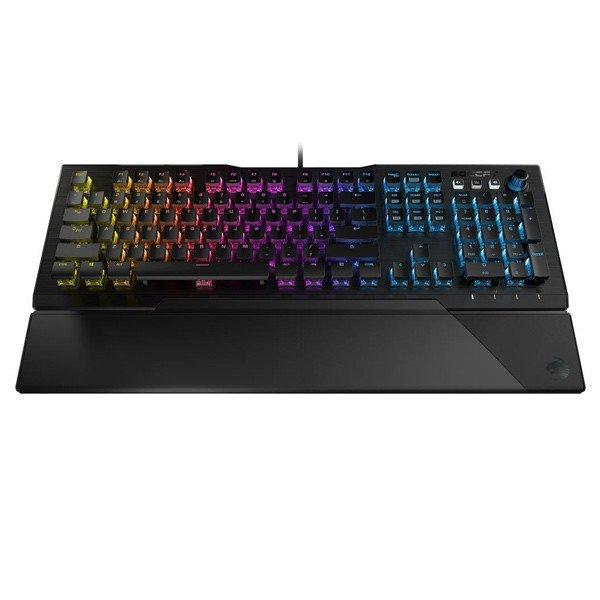 Roccat Vulcan 121 AIMO Gaming Billentyűzet, Red Titan Switch Speed RGB US
kiosztás, Fekete