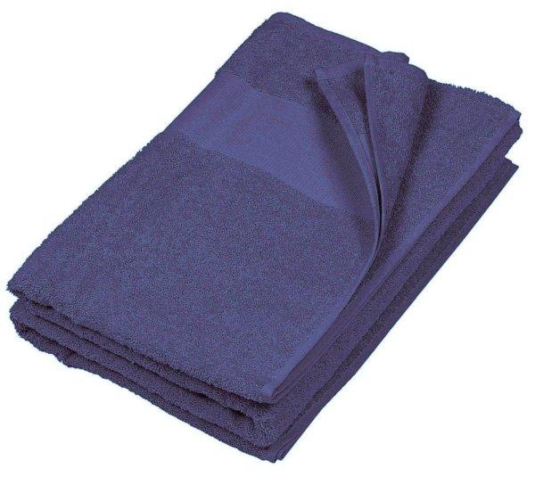 Uniszex pamut fürdő törölköző, Kariban KA113, Navy-70X140