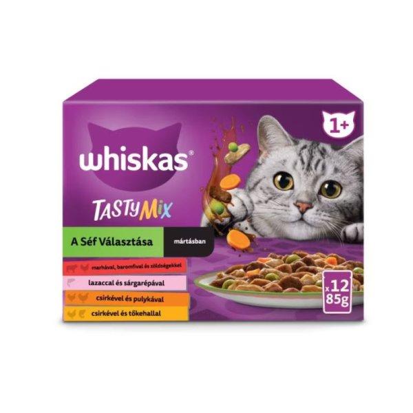 Whiskas alutasak 12-pack Tasty Mix Chef's choice mártásban 12x85g
Multipack