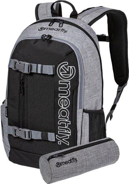 Meatfly Hátizsák Basejumper Grey Heather / Black