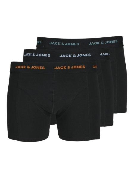 Jack&Jones 3 PACK - férfi boxeralsó JACMARVIN 12263876 Black M