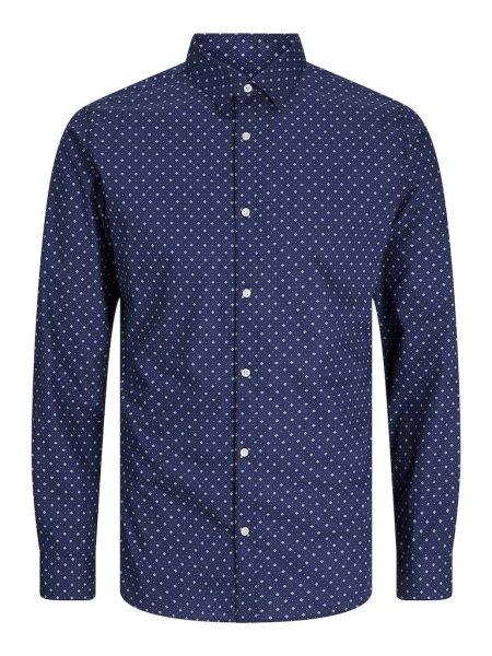 Jack&Jones PLUS Férfi ing JJJOE Slim Fit 12200623 12264373 Navy Blazer 3XL