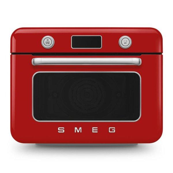 Smeg COF01RDEU asztali kombinált sütő gőzfunkcióval Galileo retro piros