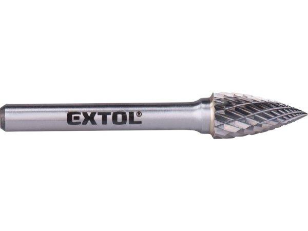 EXTOL INDUSTRIAL keményfém turbómaró (rotormaró), íves, hegyes orrú,
átmérő 10×20mm/szár 6mm, keresztfogazás