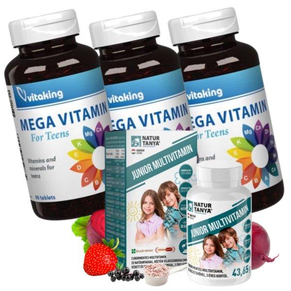 Mega Vitamin Tiniknek (3db) + JUNIOR Multivitamin Csomag