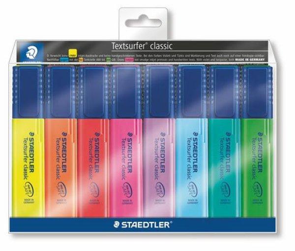 Szövegkiemelő készlet, 1-5 mm, STAEDTLER "Textsurfer Classic 364",
8 különböző szín