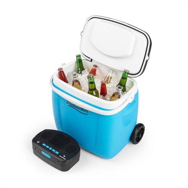 Auna Picknicker Trolley Music Cooler, hűtődoboz, bőrönd, 36 l, BT hangfal,
kék