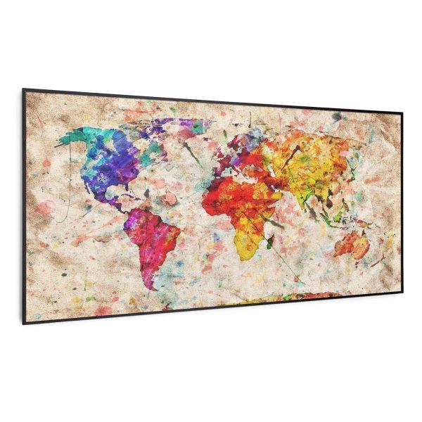 Klarstein Wonderwall Air Art Smart, infravörös hősugárzó, 120 x 60 cm, 700
W, színes térkép