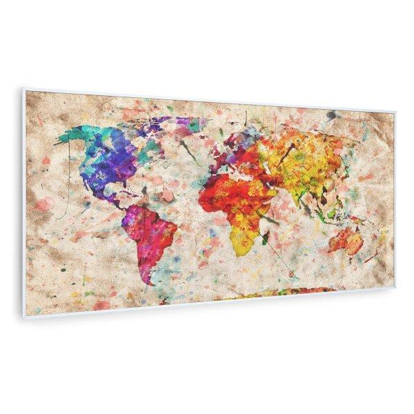 Klarstein Wonderwall Air Art Smart, infravörös hősugárzó, 120 x 60 cm, 700
W, színes térkép