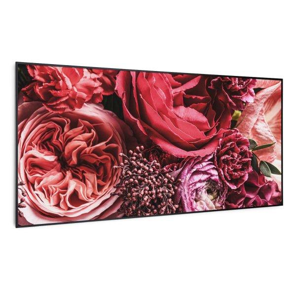 Klarstein Wonderwall Air Art Smart, infravörös hősugárzó, 120 x 60 cm, 700
W, virág