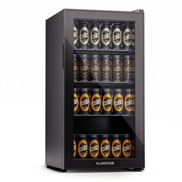 Klarstein Beersafe 74 Slim, hűtőszekrény, 74 liter, 3 polc, panorámás
üvegajtó