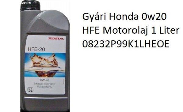 Gyári Honda 0w20 HFE Motorolaj 1 Liter 08232P99K1LHEOE