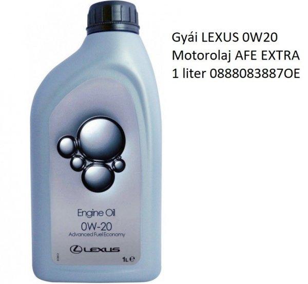 Gyái LEXUS 0W20 Motorolaj AFE EXTRA 1 liter 0888083887OE 