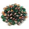 Superduo cseh prselt ktlyuk gyngy - 2.5x5mm - Emerald Ap