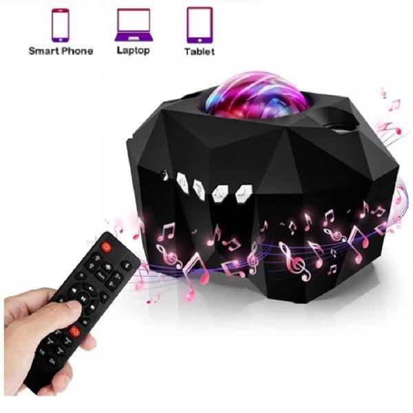 Távirányítós GALAXIS holdfény projector Bluetooth hangszóróval -
varázsolja otthonába az éjszakai égboltot! (BBD)