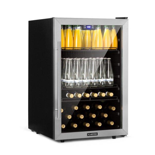 Klarstein Beersafe 5XL, hűtőszekrény, 148 liter, 3 polc, panoráma
üvegajtó, rozsdamentes acél