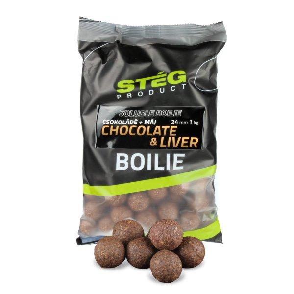 Stég Product Soluble Boilie 24mm Chocolate & Liver 1kg (SP112440)