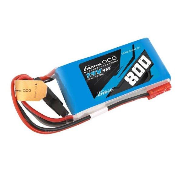 Gens ace G-Tech Lipo 800mah 7,4V 45C 2S1P Lipo Akkumulátor Pack