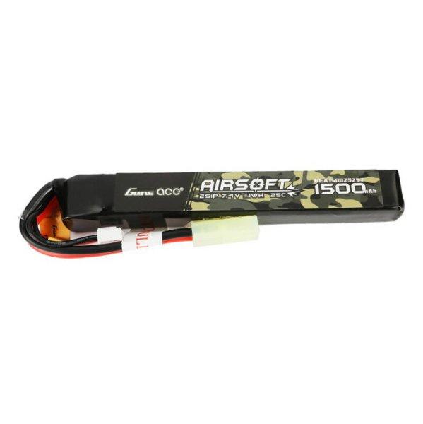 Gens ace 25C 1500mAh 2S1P 7.4V Airsoft Gun Lipo Akkumulátor val mini Tamiya
Plug