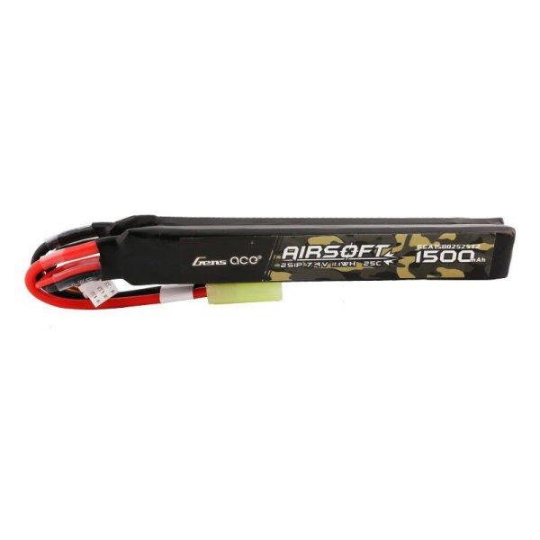 Gens ace 25C 1500mAh 2S1P 7.4V Nunchuck 2X Airsoft Gun Lipo Akkumulátor val
mini Tamiya Plug