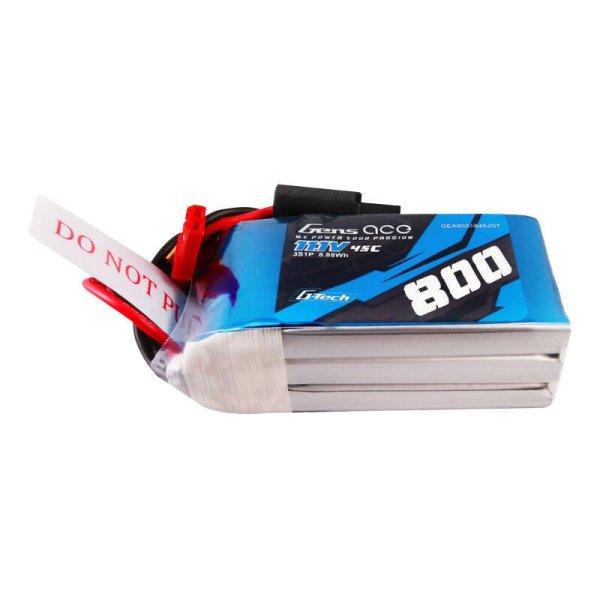 Gens ace G-Tech 800mAh 11.1V 45C 3S1P Lipo Akkumulátor val JST Plug